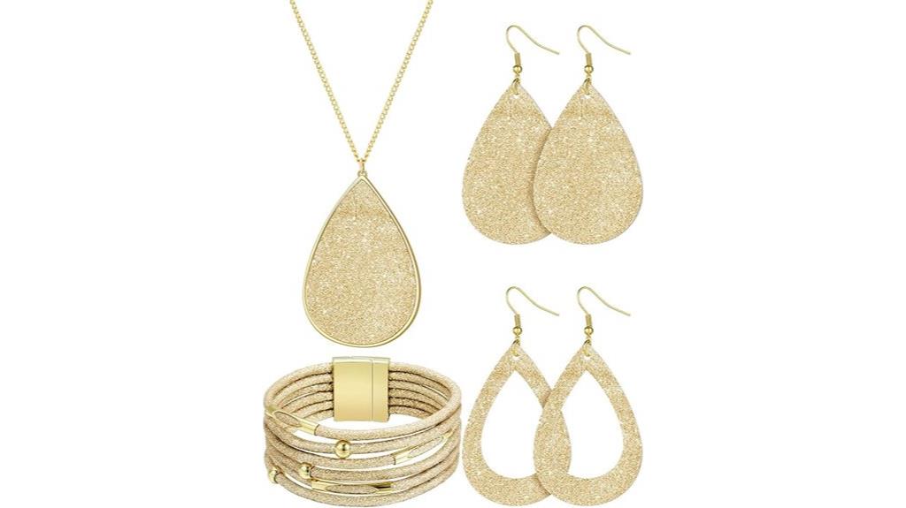 glitter jewelry set
