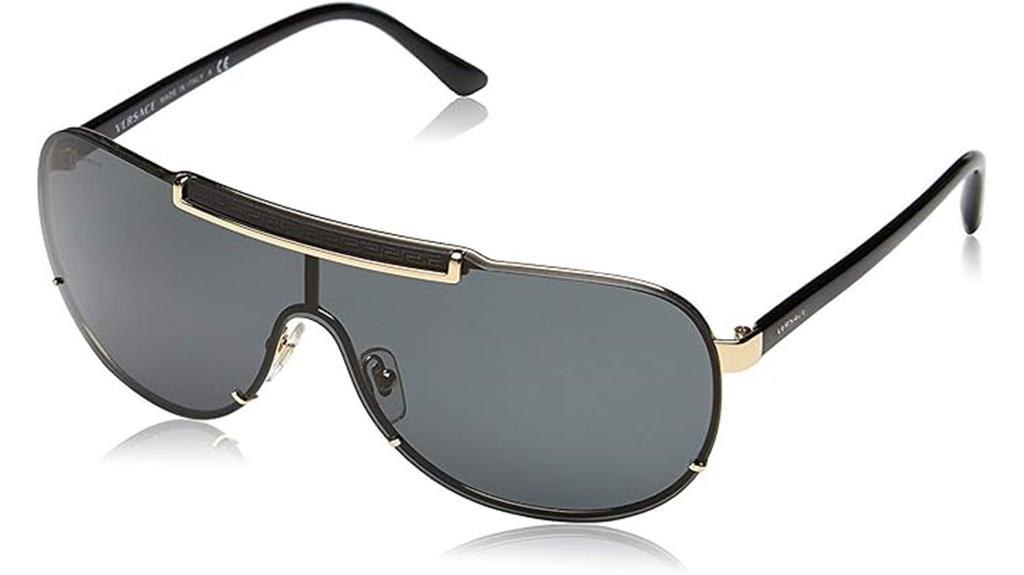 gold frame dark grey lenses