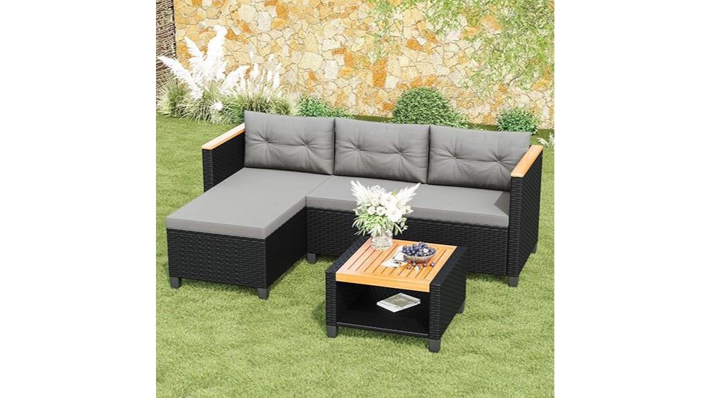 grey 3 piece patio set