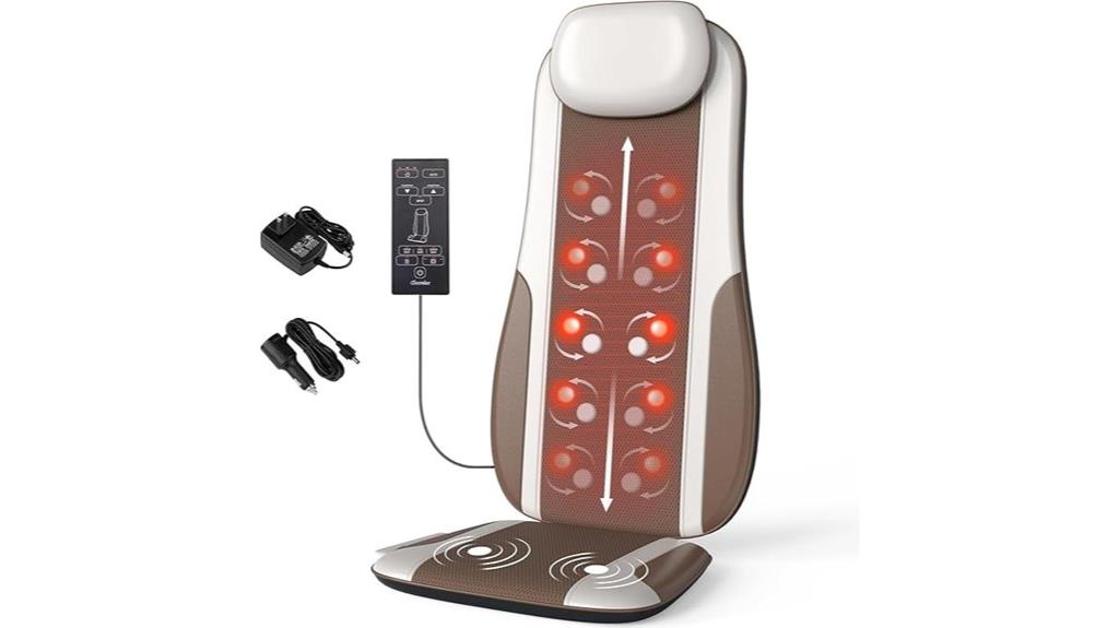 heated vibrating back massager