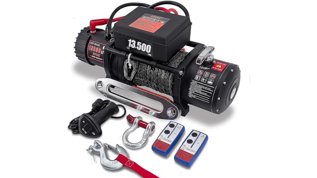 heavy duty 13500lb waterproof electric winch