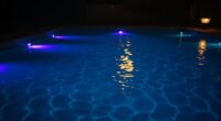 illuminated nighttime swimming environment