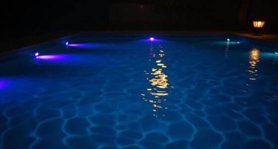 illuminated nighttime swimming environment