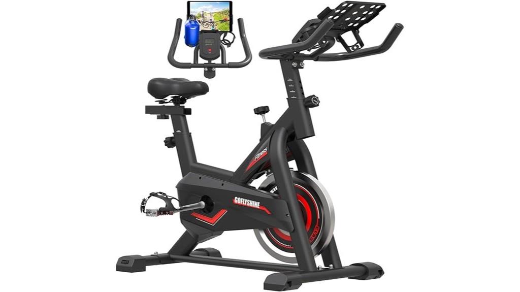 indoor cycling bike with monitor