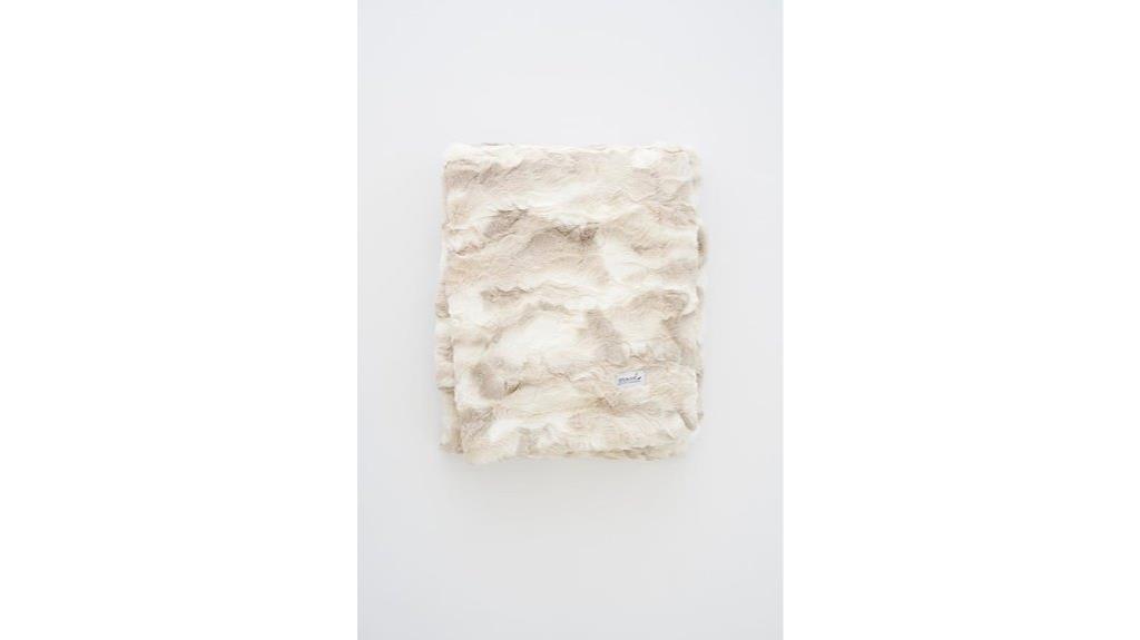 ivory faux fur blanket