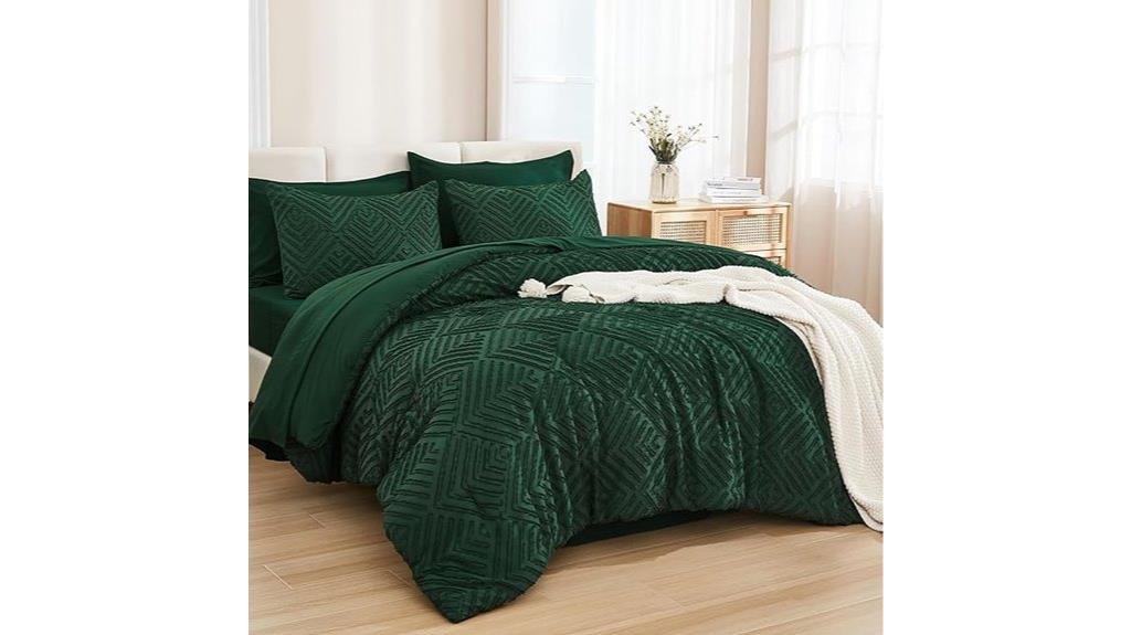 king size green comforter set
