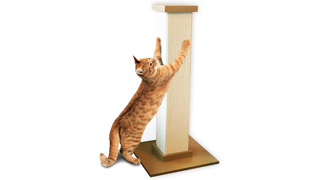 large beige scratching tower