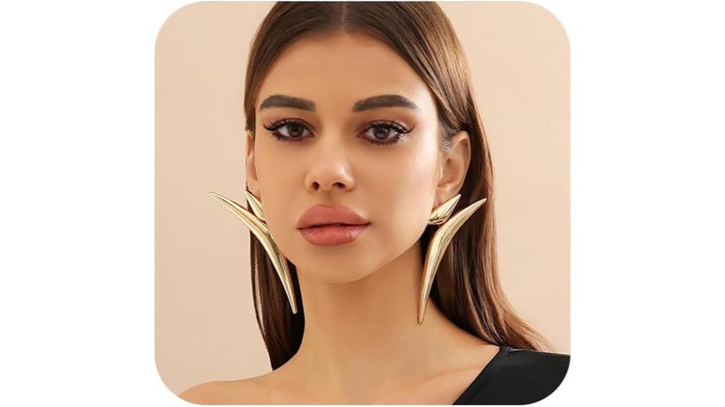 large gold dangle earrings