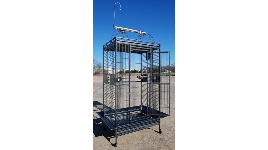 large iron bird cage