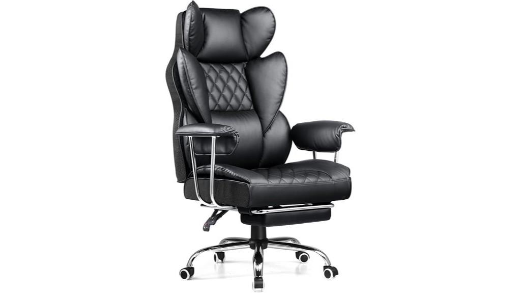 large office chair with footrest