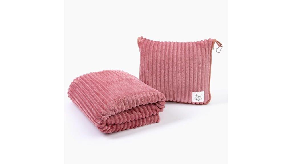 large travel blanket pillow
