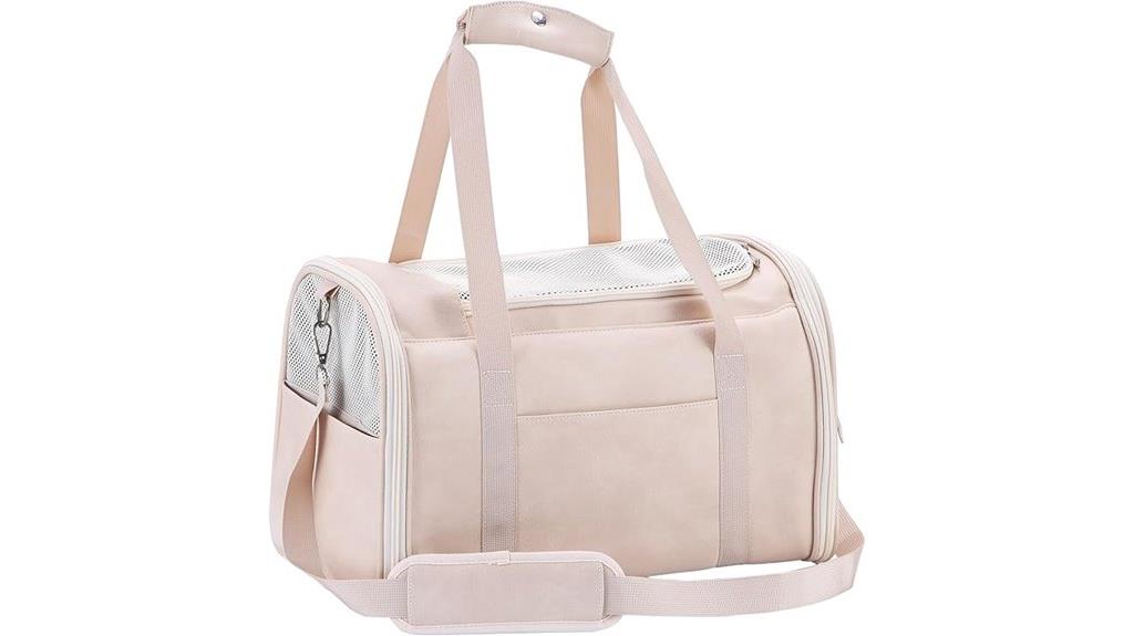 leather airline pet carrier