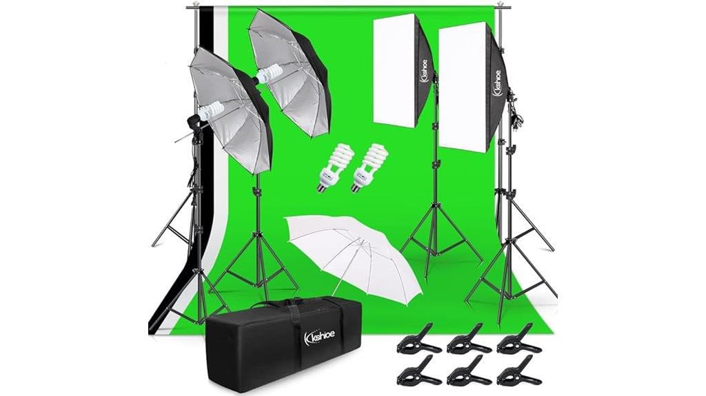 lighting and background setup