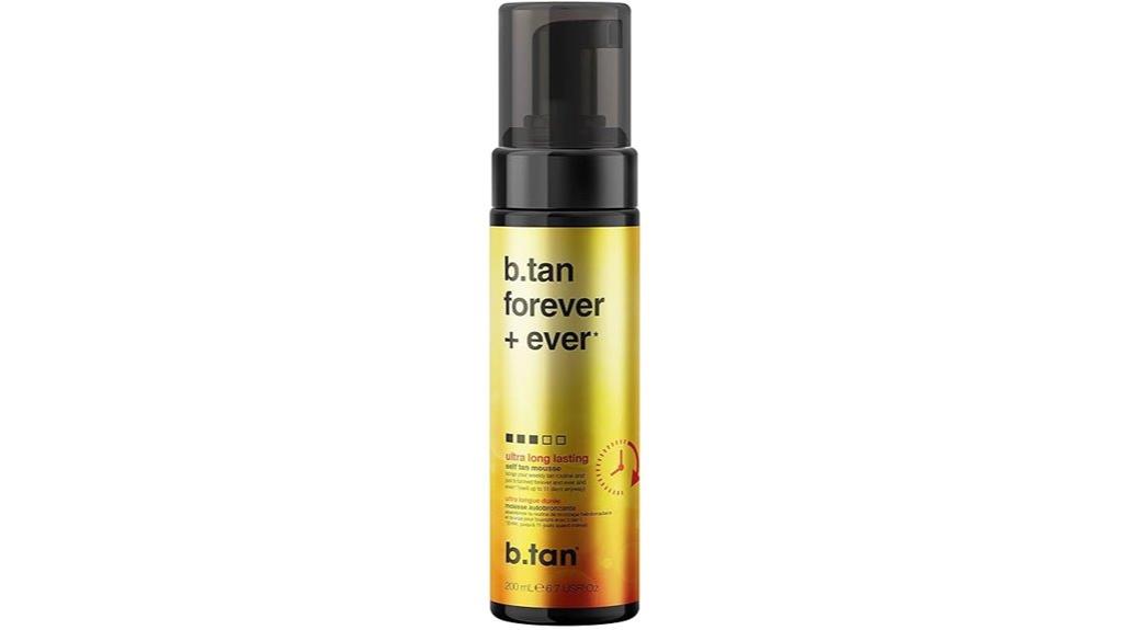 long lasting self tanning mousse