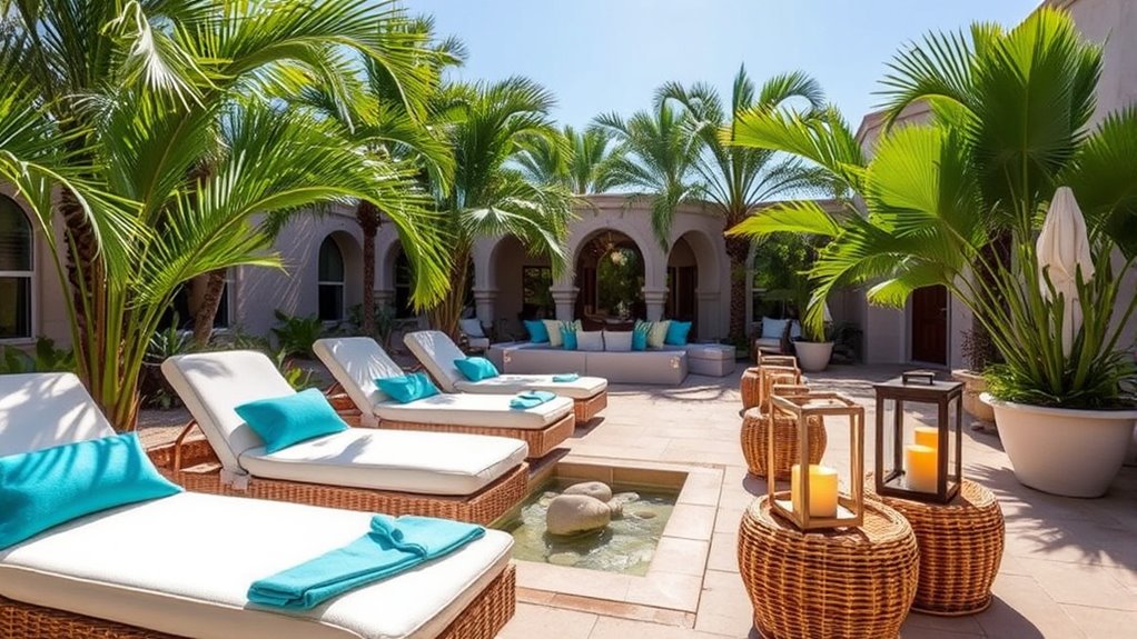 luxurious outdoor relaxation environment