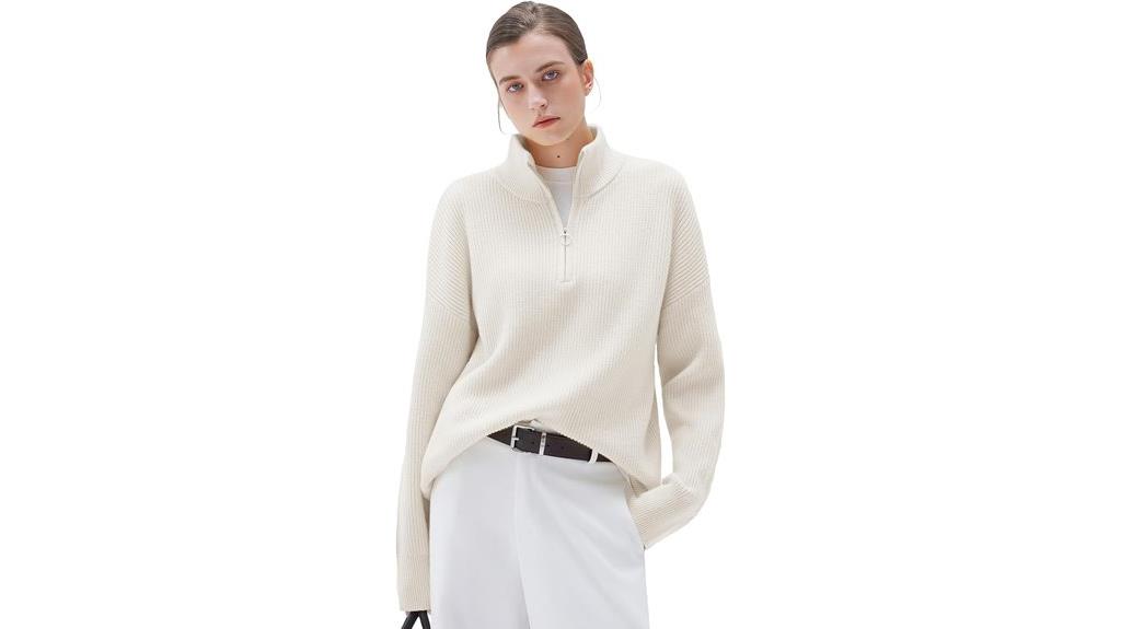 luxurious oversized cashmere sweatshirt