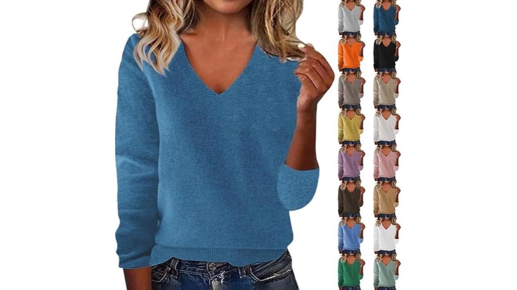 luxurious v neck cashmere