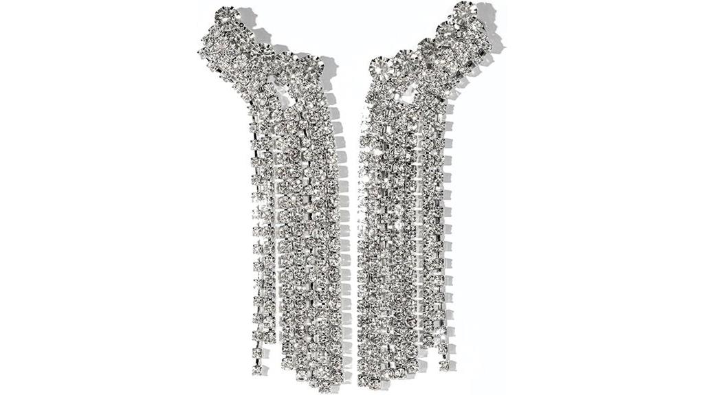 luxury crystal drop earrings