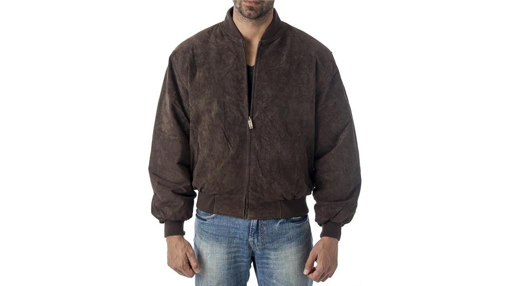 luxury suede baseball jacket