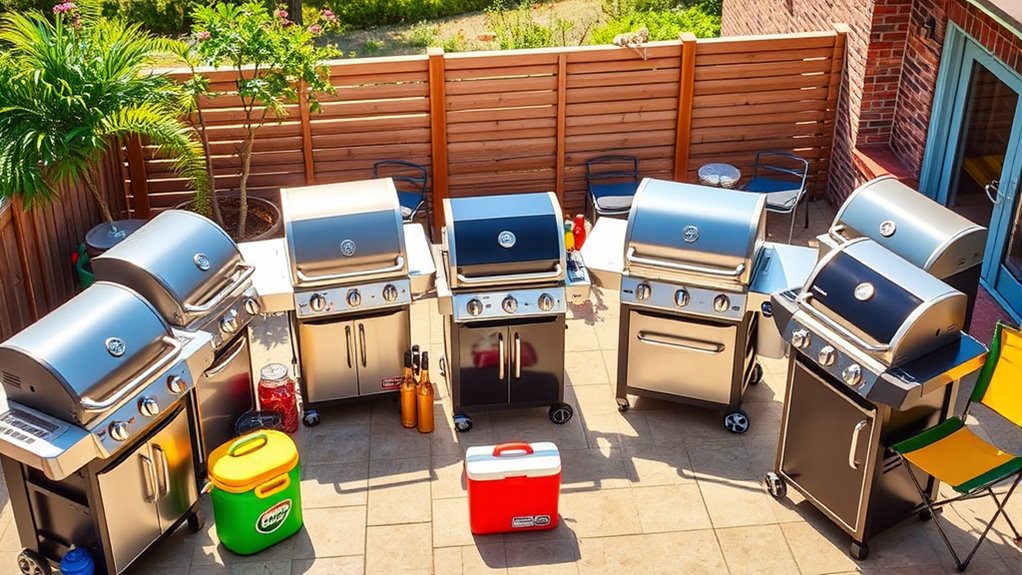 luxury tailgating grill selection