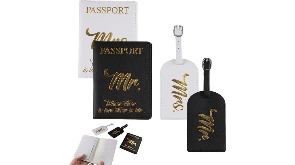 matching couple luggage tags