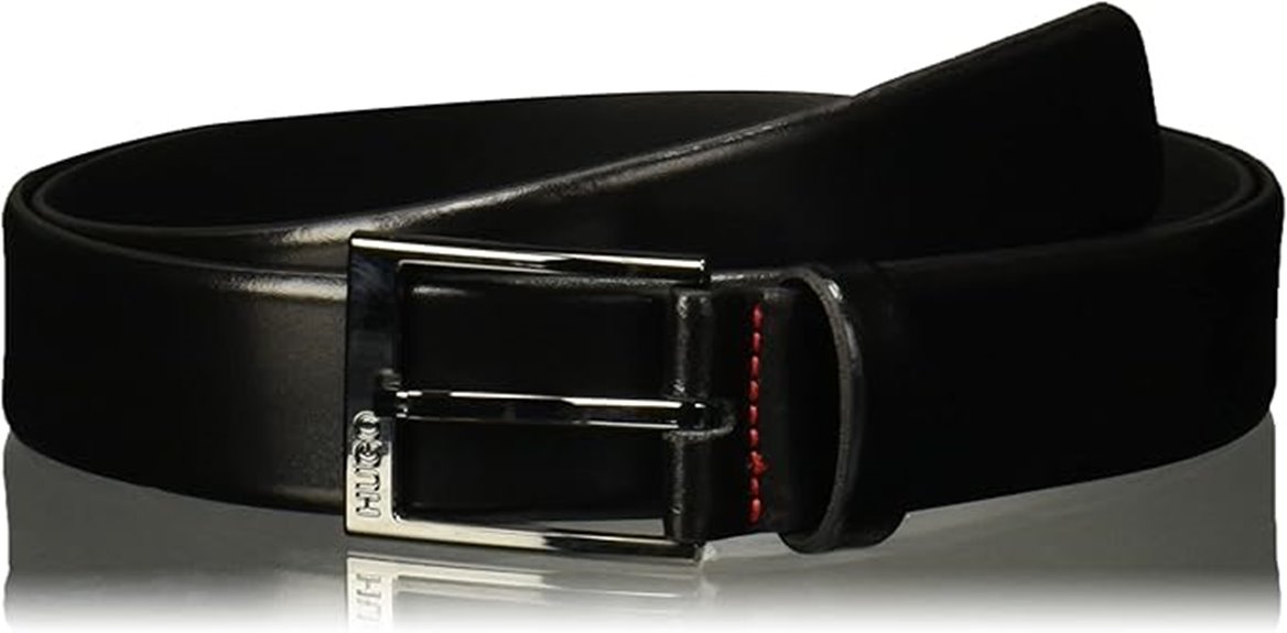 men s smooth leather belt