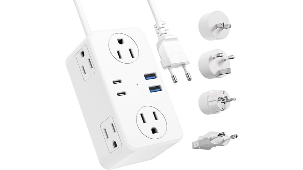 multiple outlet travel adapter