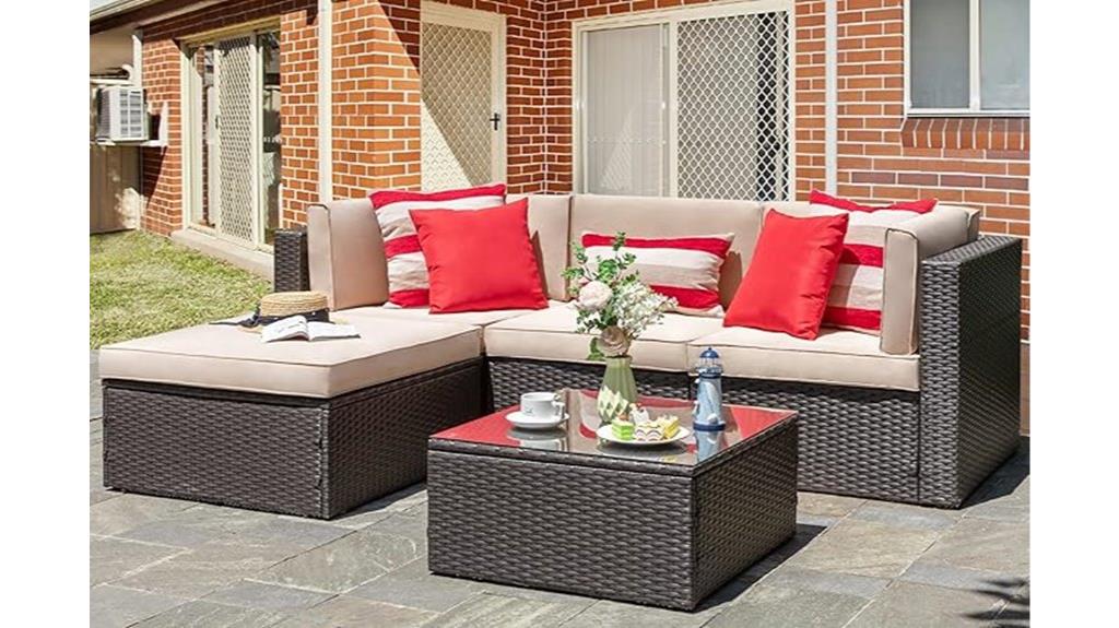 outdoor sectional with ottoman