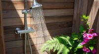 outdoor shower material maintenance