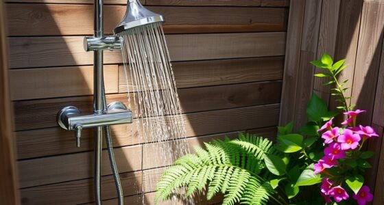 outdoor shower material maintenance