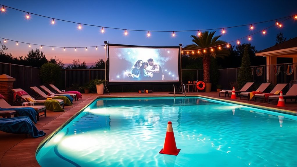 perfect outdoor movie setup