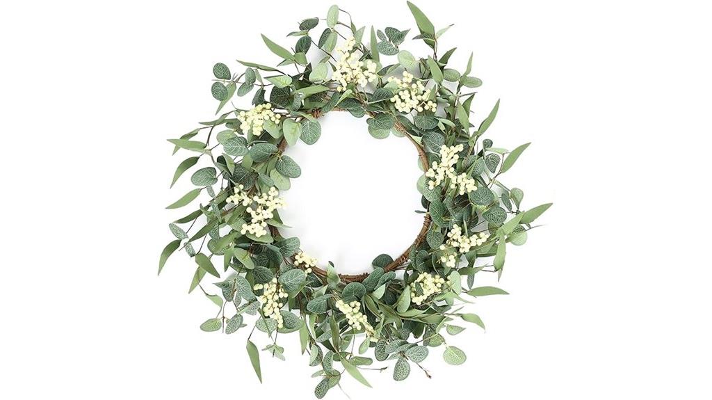 pink pum eucalyptus wreath