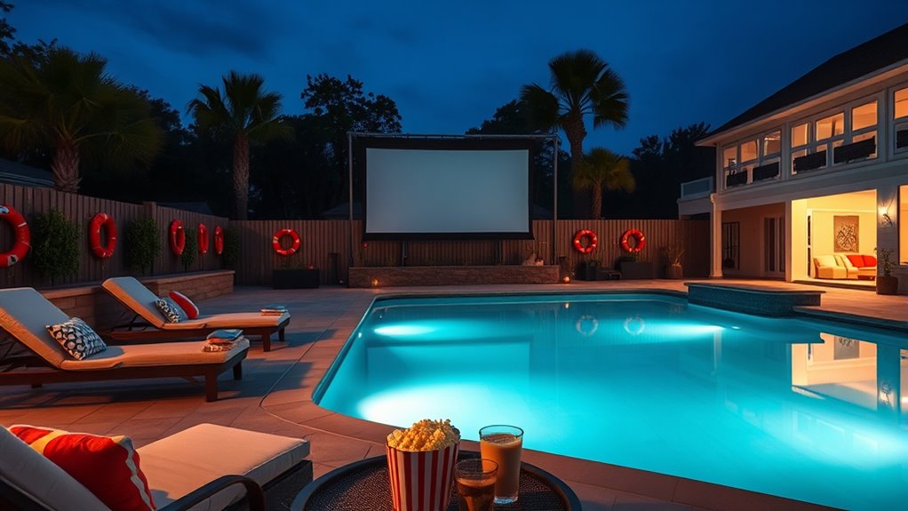 pool movie night safety
