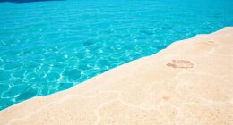 poolside lounging area