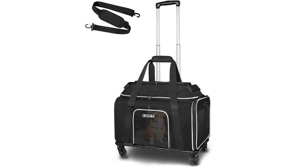 portable black pet carrier