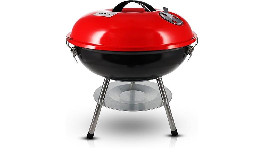 portable charcoal grill with lid