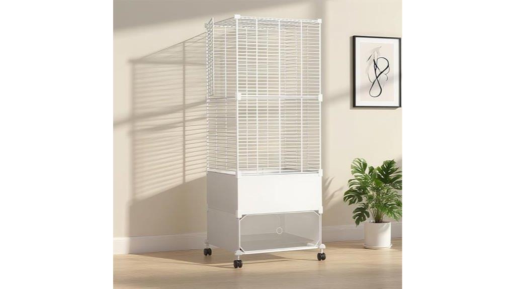 portable parakeet cage with accessories