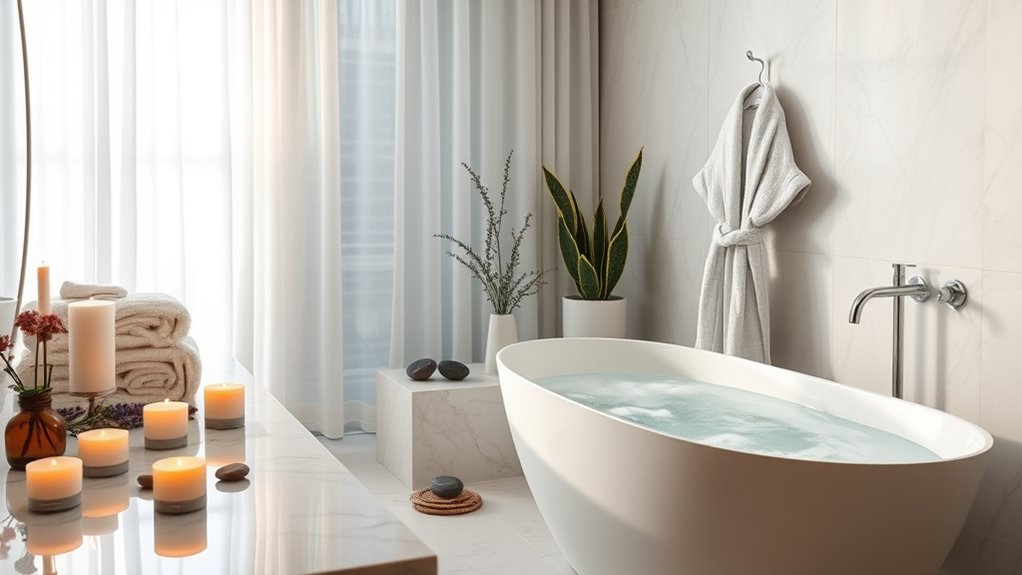 relaxing at home spa atmosphere