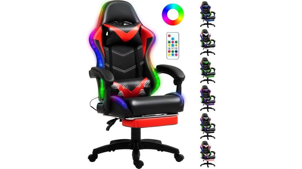 rgb led racing chair