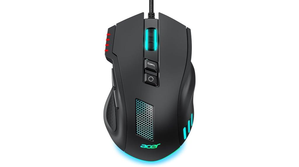 rgb wired gaming mouse