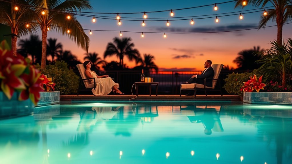 romantic poolside evening ideas