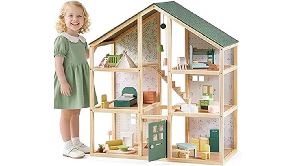 small wooden dollhouse