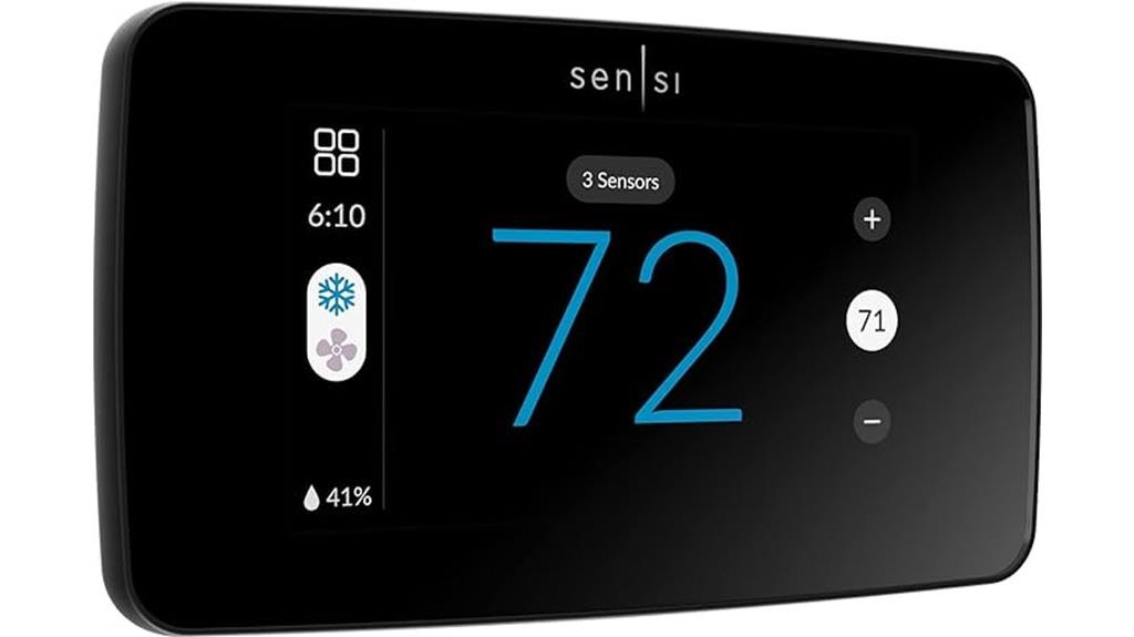 smart thermostat with touchscreen