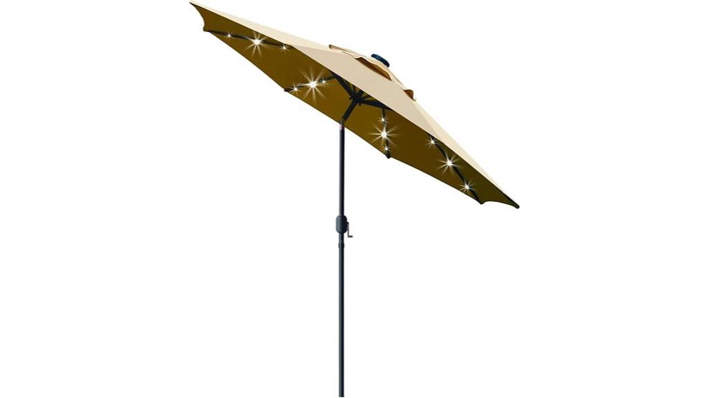 solar powered patio umbrella