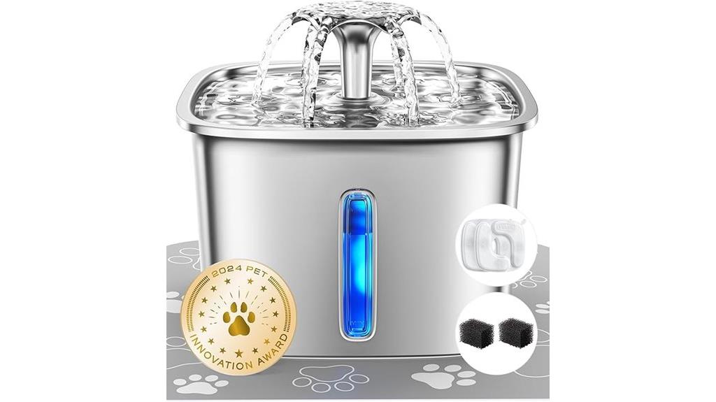 stainless steel pet fountain