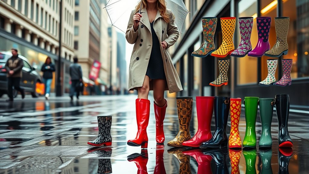 stylish women s rain boots