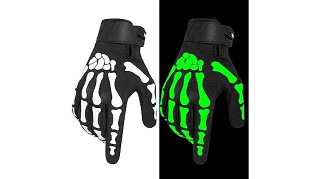 touchscreen compatible skeleton gloves
