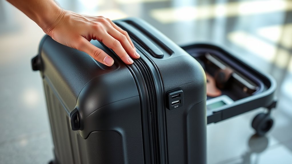 travel friendly multi port luggage