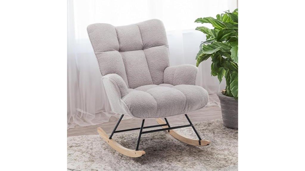 upholstered nursery glider chair