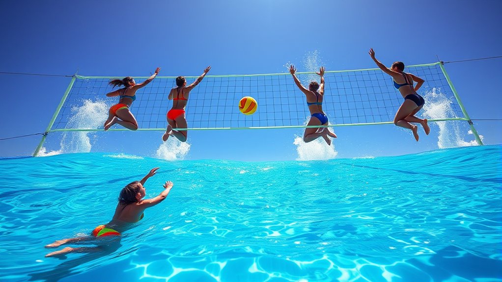 water volleyball setup guidelines